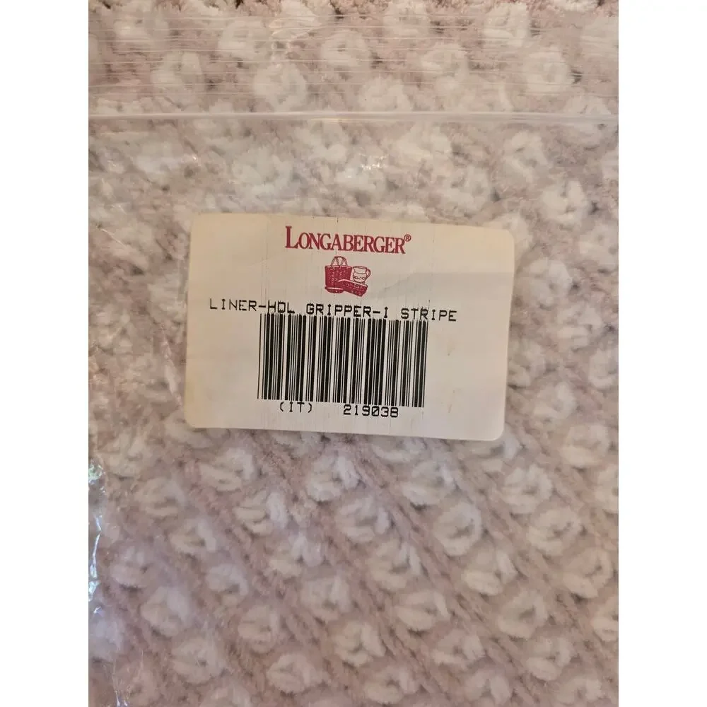 Longaberger Gathering Basket 1996 Holiday Cheer Combo Imperial Stripe Liner